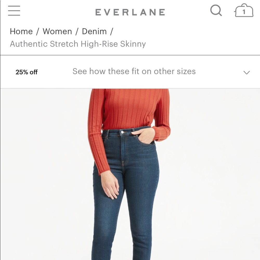 Everlane Authentic Stretch High-Rise Skinny
